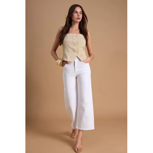 TRENDYOLMILLA ženske pantalone Twoss26Je00239, bela Cene