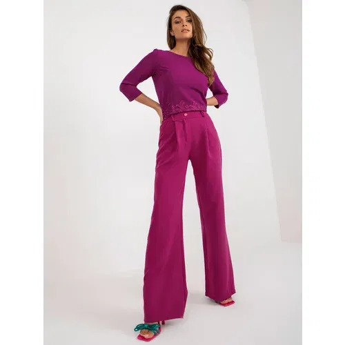 Fashion Hunters Fuchsia trousers with high waist