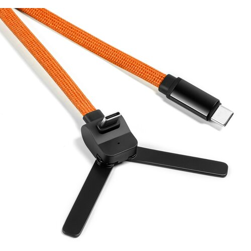 INF OTG in Type-C pleten kabel s držalom za telefon, 60W hitro polnjenje Orange, (5000276616) Cene