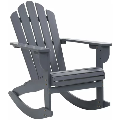  stolica za ljuljanje drvena siva