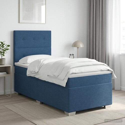  Boxspring krevet s madracem Plava 90 x 200 cm Tkanina Cijene