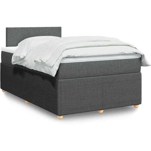 Krevet box spring s madracem tamnosivi 120 x 190 cm tkanina Cijene