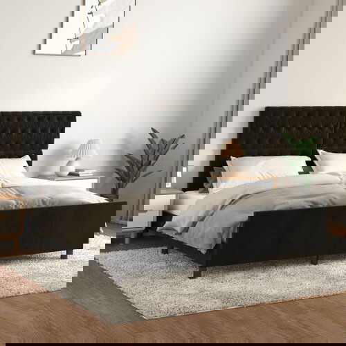 vidaXL Okvir za krevet s uzglavljem crni 180x200 cm baršunasti Cijene