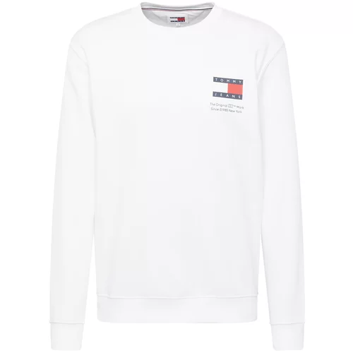 Tommy Jeans Sweater majica 'ESSENTIAL' mornarsko plava / krvavo crvena / bijela