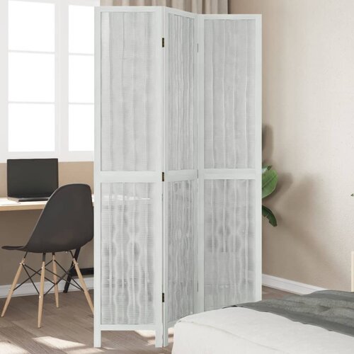  The Living Store Paravan 3-delni bel trden les pavlovnije - Pregrada Za Prostor, (21494128) Slike