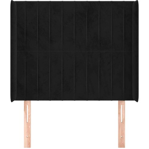  Uzglavlje s u&amp;scaron;ima crno 93x16x118/128 cm bar&amp;scaron;unasto Slike