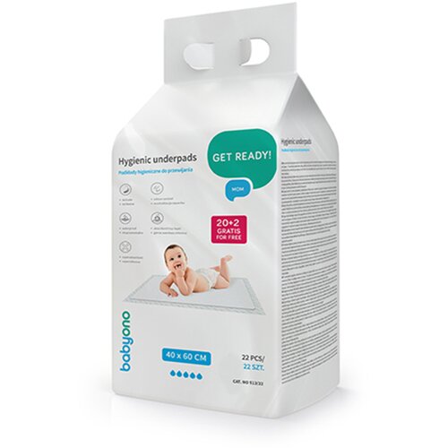 BabyOno Podloga za prematanje 20 kom 40x60 cm + 2 kom gratis Slike