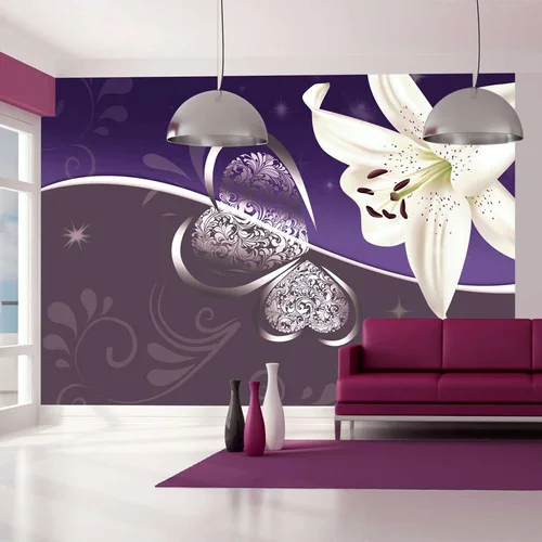  tapeta - Lily in shades of violet 100x70