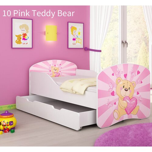  Otro&scaron;ka postelja ACMA z motivom + predal 140x70 cm 10 Pink Teddy Bear Cene