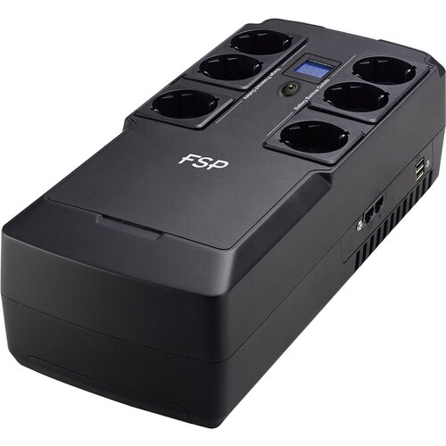 FORTRON FSP nanofit 800 PPF4801702, 800VA/480W,with usb power, LCD,RJ45, 1*12V/5AH, 6*SCHUKO Slike