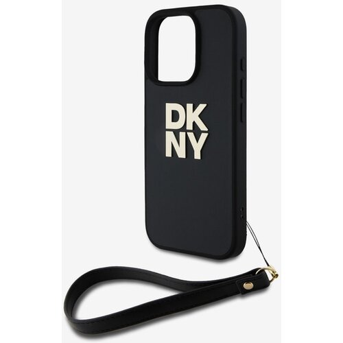 Dkny pu leather stack logo wrist strap iphone 16 pro black ovitek za telefon vijolična Slike