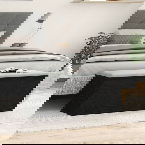 VidaXL Shramba &amp;Scaron;katla Črni Oreh 90x35x35 cm Inženirski Les Slike