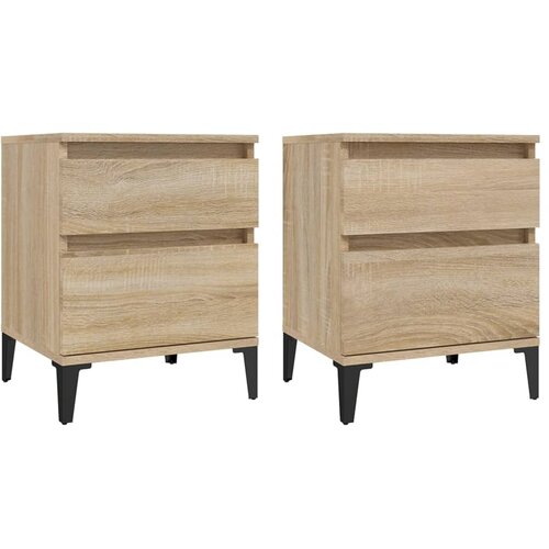 Maison Chic Dvo delni komplet Nočne omarice - Nočne mize Sonoma hrast 40x35x50 cm, (21688826) Slike