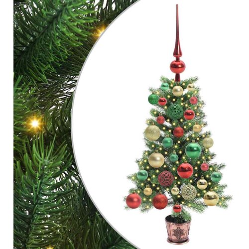  Božićno drvce s 150 LED svjetlima s stalakom Zelena 65 cm PE Slike