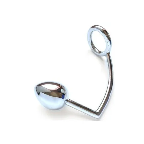 Metal Hard METALHARD COCK RING WITH ANAL BEAD 45MM