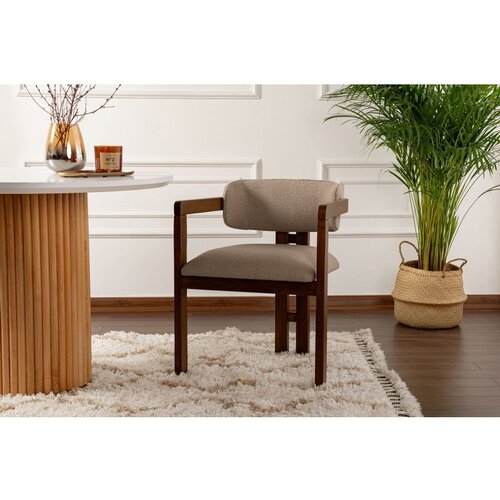 Hanah home stolica mistral - walnut, sand beige sand beigewalnut chair Cene