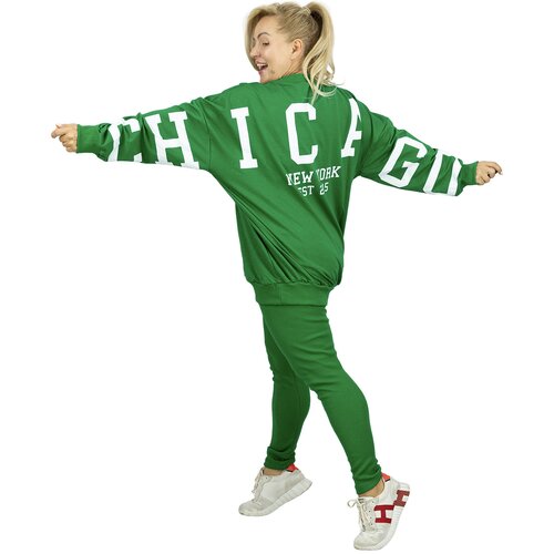 Pri Women&amp;#039;s tracksuit loose sweatshirt + ribbed leggings CHICAGO Slike