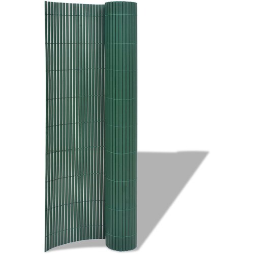 VidaXL Dvostranska vrtna ograja PVC 150x500 cm Siva Zelena PVC 150x300 cm Slike