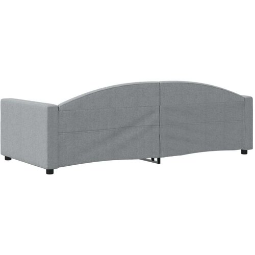 VidaXL Dnevni krevet svjetlosivi 90 x 200 cm od tkanine Slike