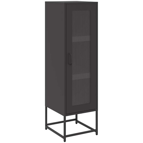 Maison Chic Visoka omara - Komoda - Predalnik črna 36x39x123 cm hladno valjano jeklo, (21722227) Slike