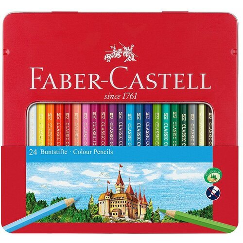 Faber-castell Drvene bojice Vitez 1/24 metalna kutija 115824 Slike