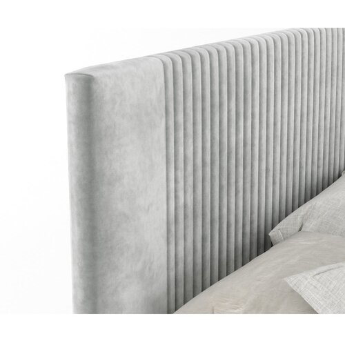Maison de R&amp;ecirc;ve Svijetlo sivi boxspring krevet s prostorom za odlaganje 140x200 cm Bergamo &amp;ndash; Slike