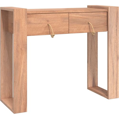 Maison Chic konzolna miza - miza ob steni 90x35x75 cm trdna tikovina, (21786627) Cene