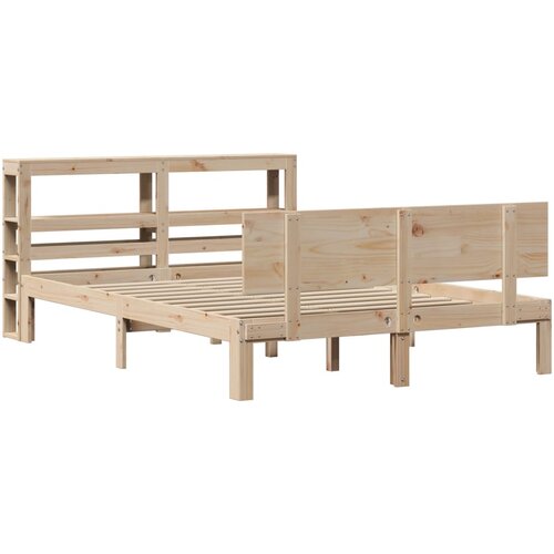 vidaXL Posteljni okvir z vzglavjem 120x200 cm trdna borovina, (21292453) Cene