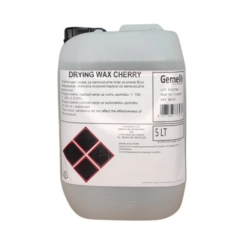 Gemelli 5l drying wax cherry ( 000335 ) Slike