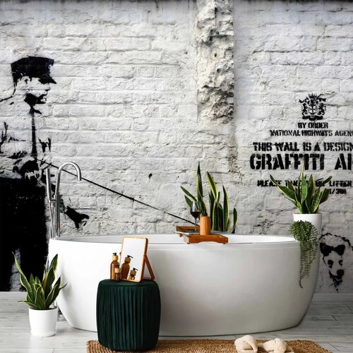  Foto tapeta - Banksy - Graffiti Area 100x70 Vodootporna Cene