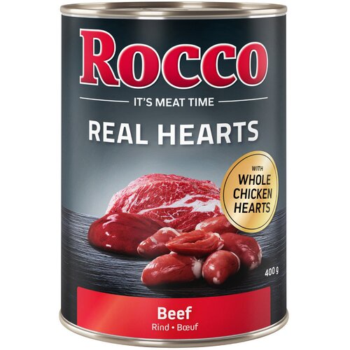  Varčno pakiranje Rocco Real Hearts 24 x 400 g - Govedina Cijene