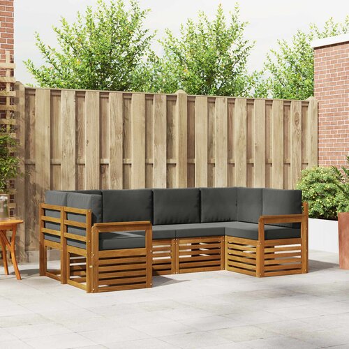  Set vanjskih sofa 6 kom. Prirodna i antracit Smeđa 245 x 128,5 x 73 cm Cene
