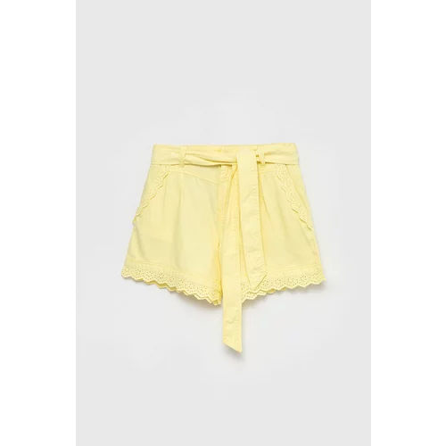 Guess Dječje kratke hlače boja: žuta, glatki materijal
