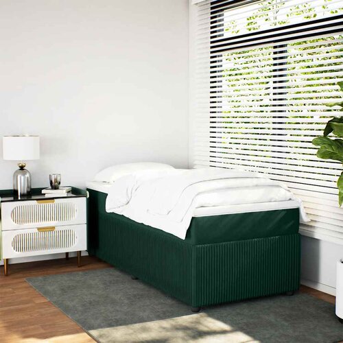 Box spring krevet s madracem tamnozeleni 100x200 cm bar&amp;scaron;unasti Slike