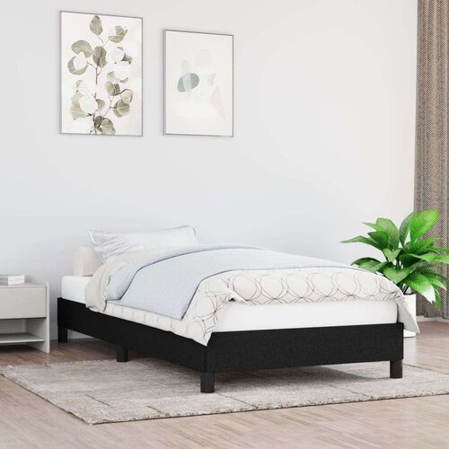  Posteljni okvir črn 100x200 cm blago, (20726574) Slike