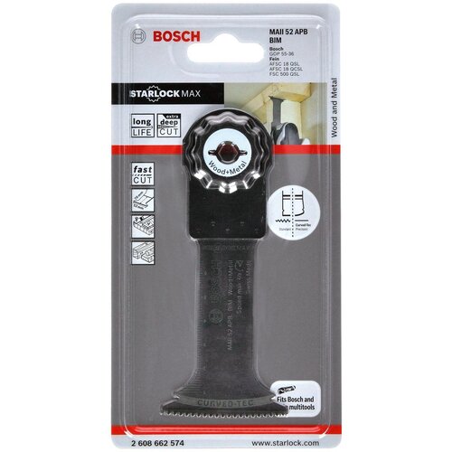 Bosch BIM list testere za uranjanje MAII 52 APB Wood and Metal 52 x 70 mm - pakovanje 1 komad - 2608662574 Cene