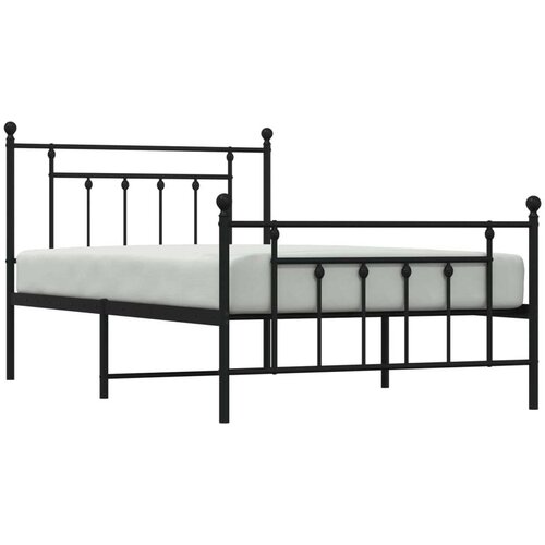  okvir kreveta uzglavlje i podnožje crni 100x200 cm Slike