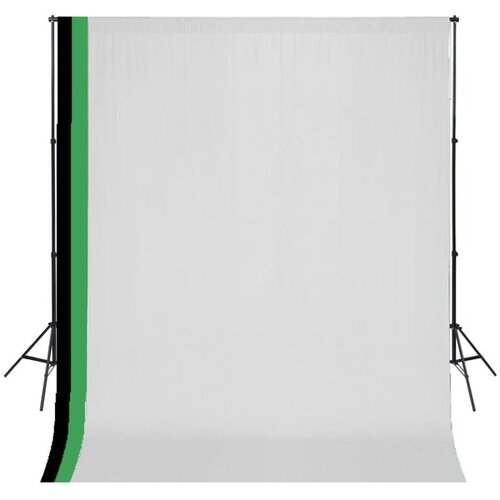 Komplet za fotografski studio 3 ozadja iz bombaža in okvir 3x3m Slike