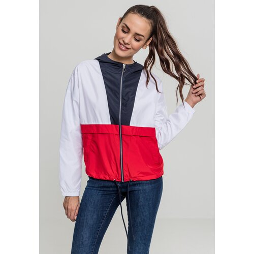 UC Ladies Women's 3-Tone Oversize Windbreaker Dark Blue/White/Fiery Red Cijene