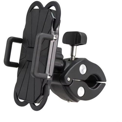  Univerzalni Držač Mobitela za Bicikl i Motor (H104+C100-1), Rotacija 360°, Crni Cene