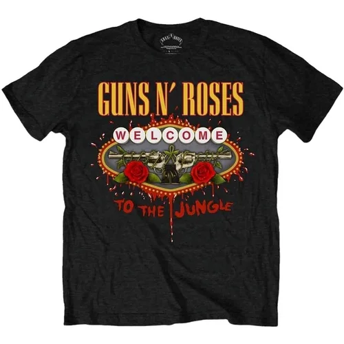 Guns N' Roses Majica Welcome to the Jungle Unisex Black L