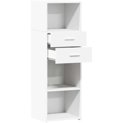 VidaXL Visoka komoda bijela 40 x 42,5 x 124 cm od konstruiranog drva Slike