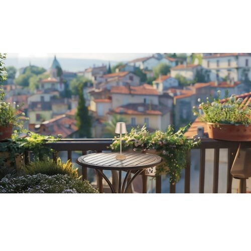 Globo 58488CH-LED prigu&amp;scaron;iva, dodirna, punjiva, spolja&amp;scaron;nja stona lampa VANNIE 3W/5V IP54 1800mAh mesing Slike