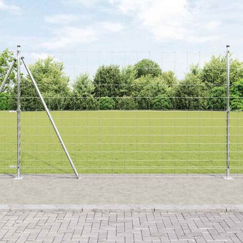 vidaXL ograja na polju 1,5x25 m pocinkano jeklo Cene