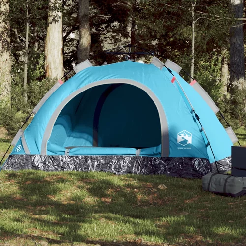 Šator za kampiranje za 3 osoba plavi brzo otpuštanje