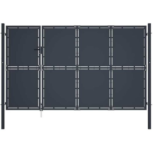  Vrtna vrata iz jekla 350x200 cm antracitna Cene