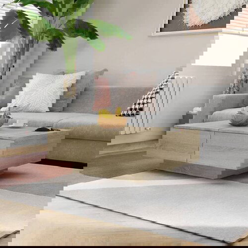 VidaXL Klubska mizica sonoma hrast 90x60x31 cm iverna plo&amp;scaron;ča, (20712663) Slike