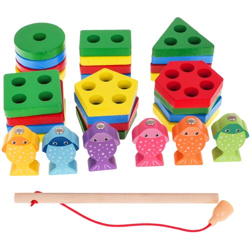  Wooden Puzzle + Fishing Slike