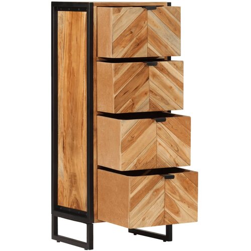 Maison Chic Kopalniška omarica - Kopalniški kabinet 40x30x100 cm akacijev les in železo, (21794926) Cene