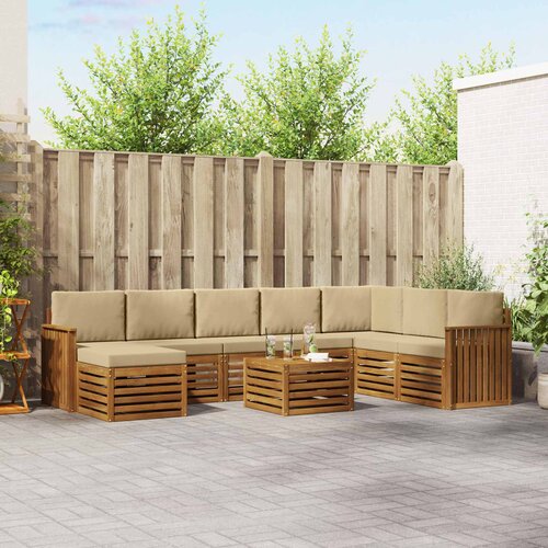  Set vanjskih sofa 9 kom. Prirodna i bež Cijene